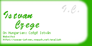 istvan czege business card