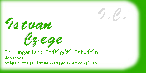 istvan czege business card